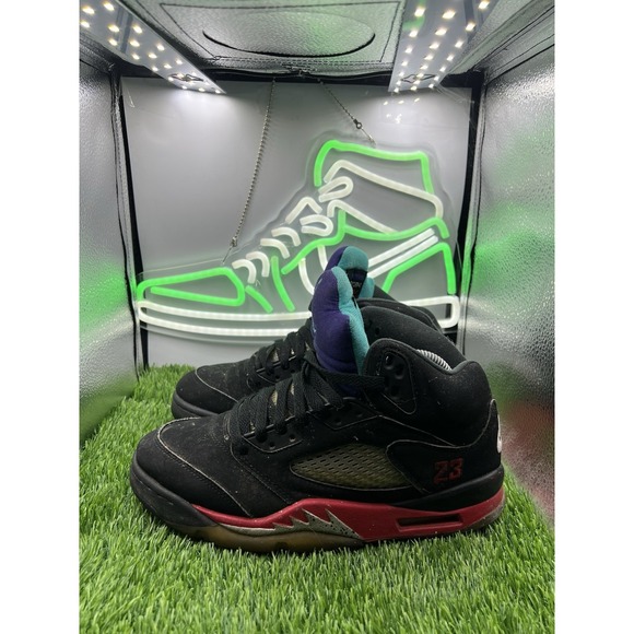 Nike Air Jordan 5 Retro‎ "Top 3" Men's Sz 8 CZ1786-001 Black Red Grape - Picture 1 of 9